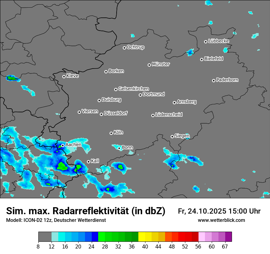 Modellkarten Simuliertes Radarbild