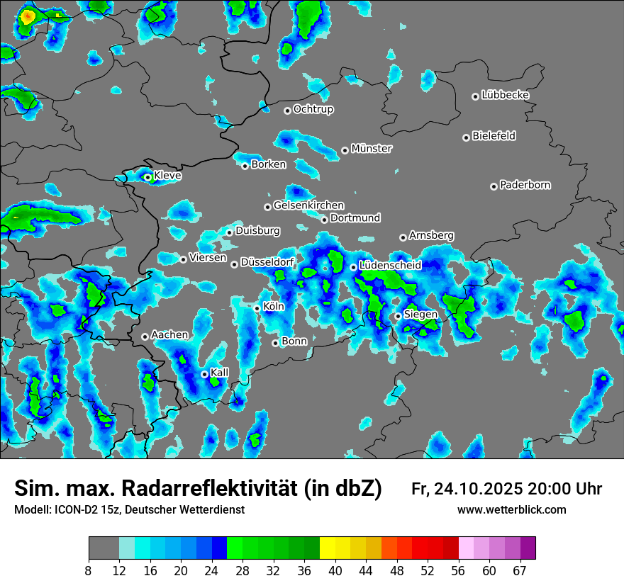 Modellkarten Simuliertes Radarbild