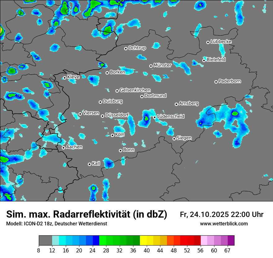 Modellkarten Simuliertes Radarbild