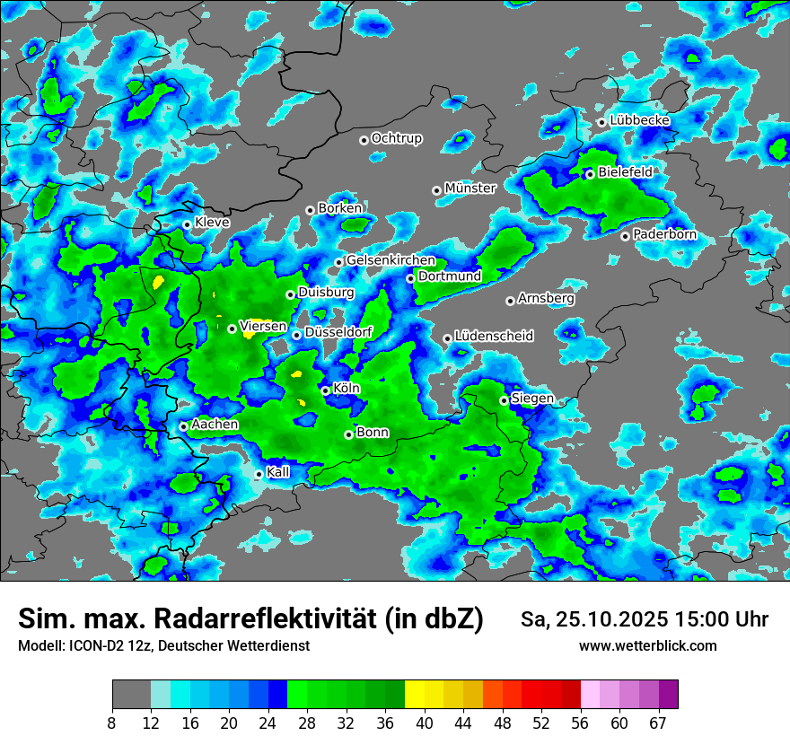 Modellkarten Simuliertes Radarbild