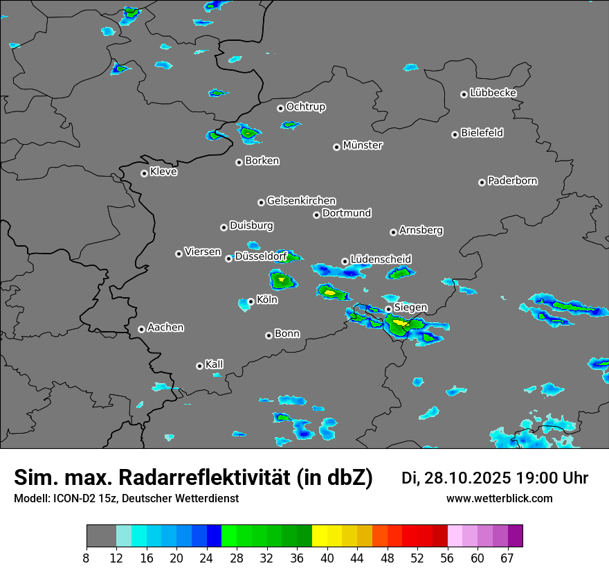 Modellkarten Simuliertes Radarbild