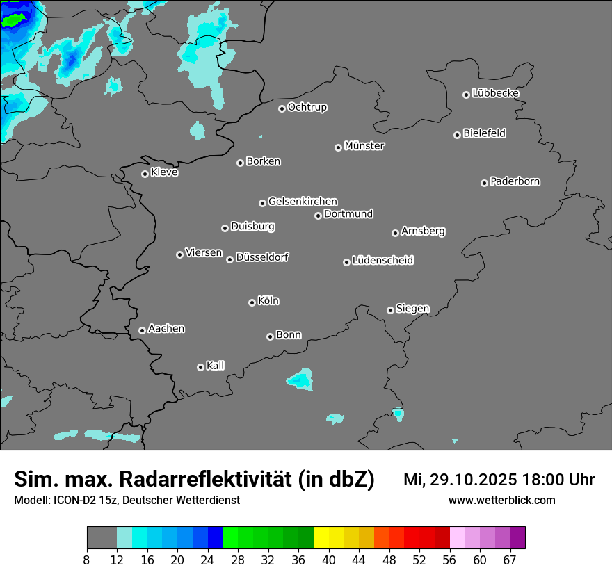 Modellkarten Simuliertes Radarbild