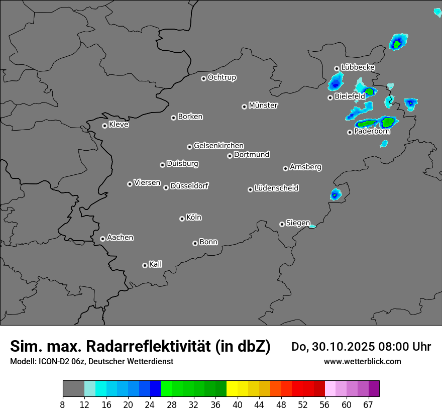 Modellkarten Simuliertes Radarbild