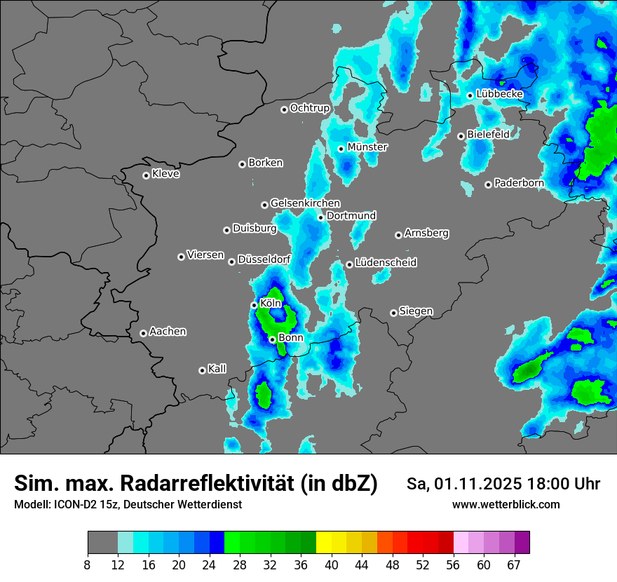 Modellkarten Simuliertes Radarbild