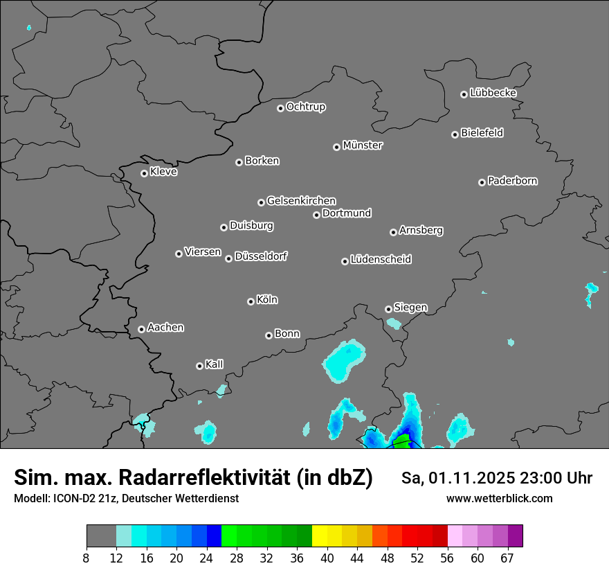 Modellkarten Simuliertes Radarbild