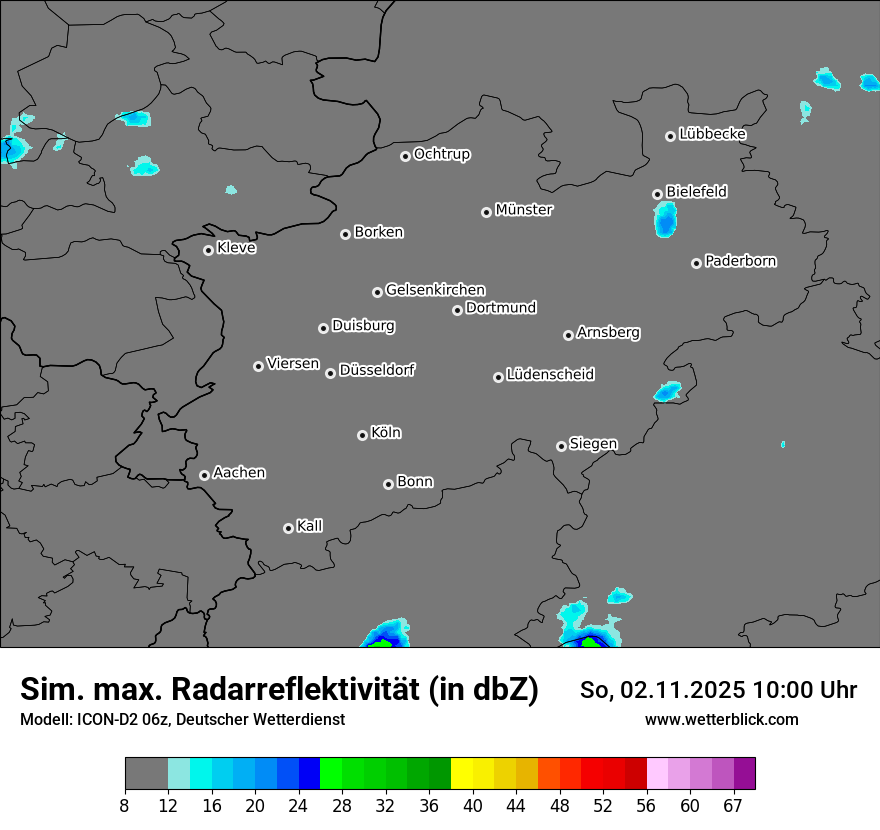 Modellkarten Simuliertes Radarbild