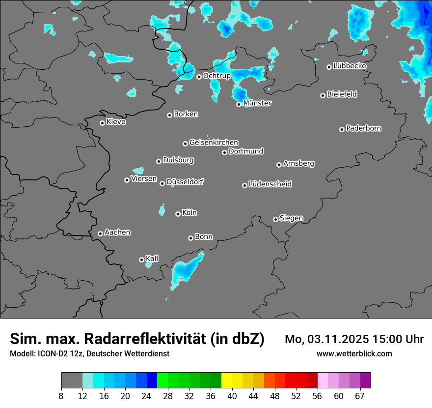 Modellkarten Simuliertes Radarbild