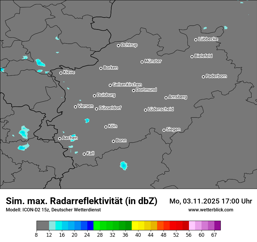 Modellkarten Simuliertes Radarbild
