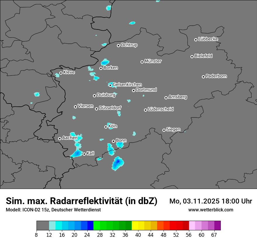 Modellkarten Simuliertes Radarbild