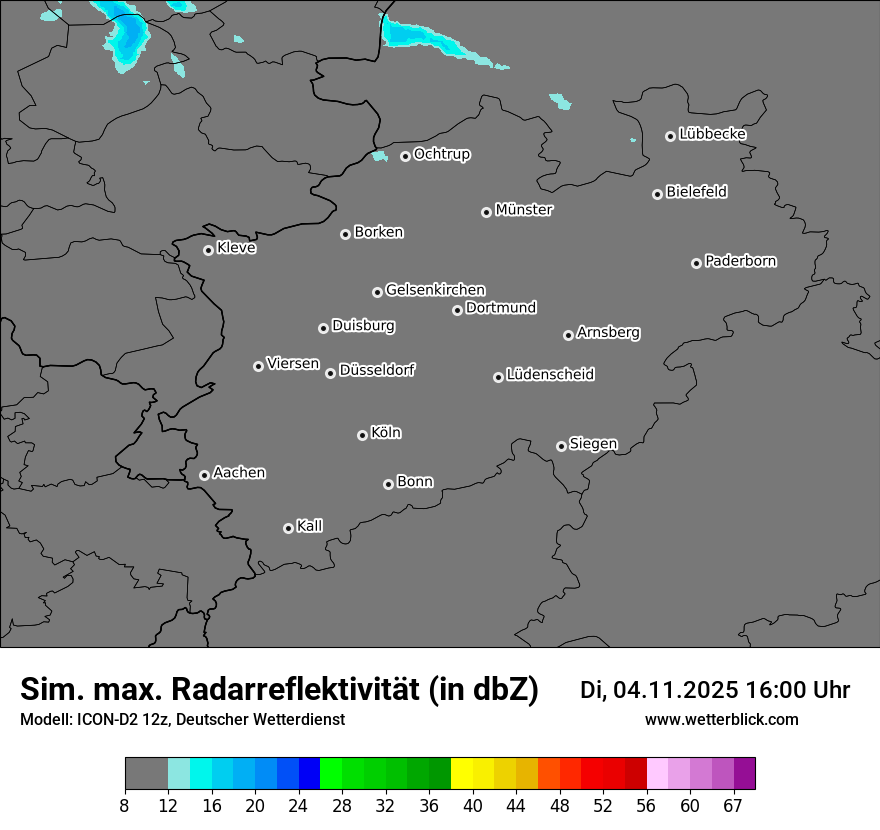 Modellkarten Simuliertes Radarbild