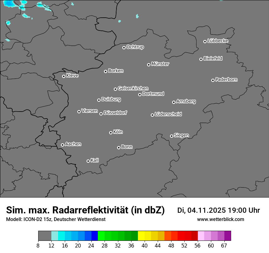 Modellkarten Simuliertes Radarbild