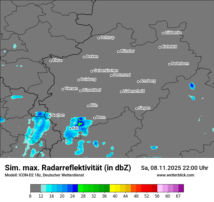 Modellkarten Simuliertes Radarbild