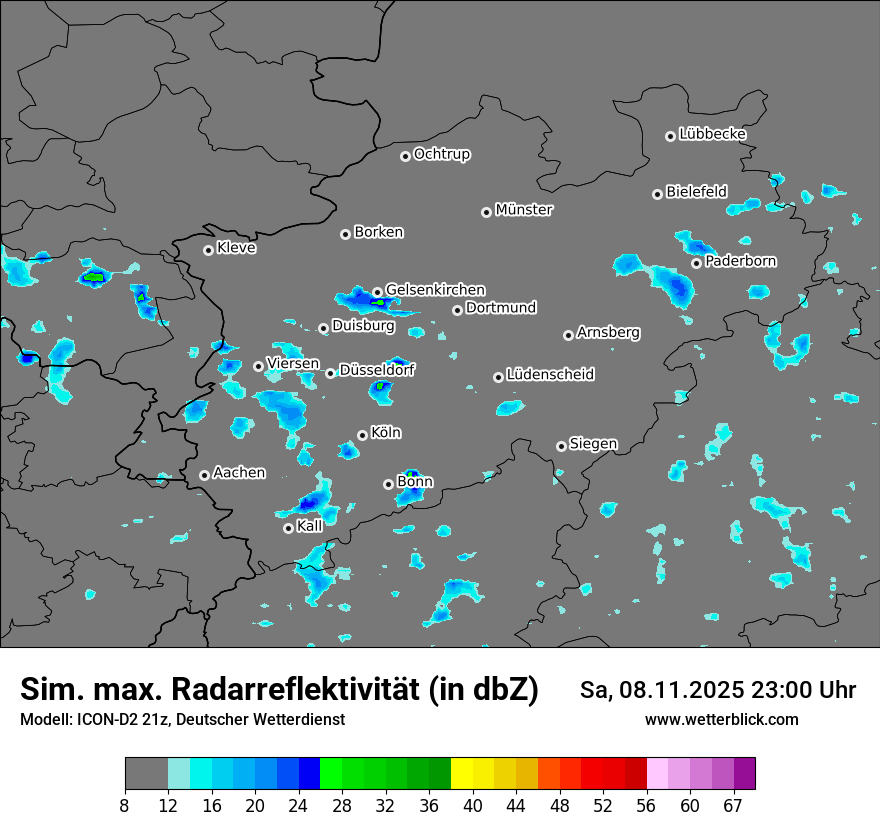 Modellkarten Simuliertes Radarbild