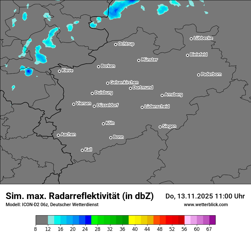 Modellkarten Simuliertes Radarbild