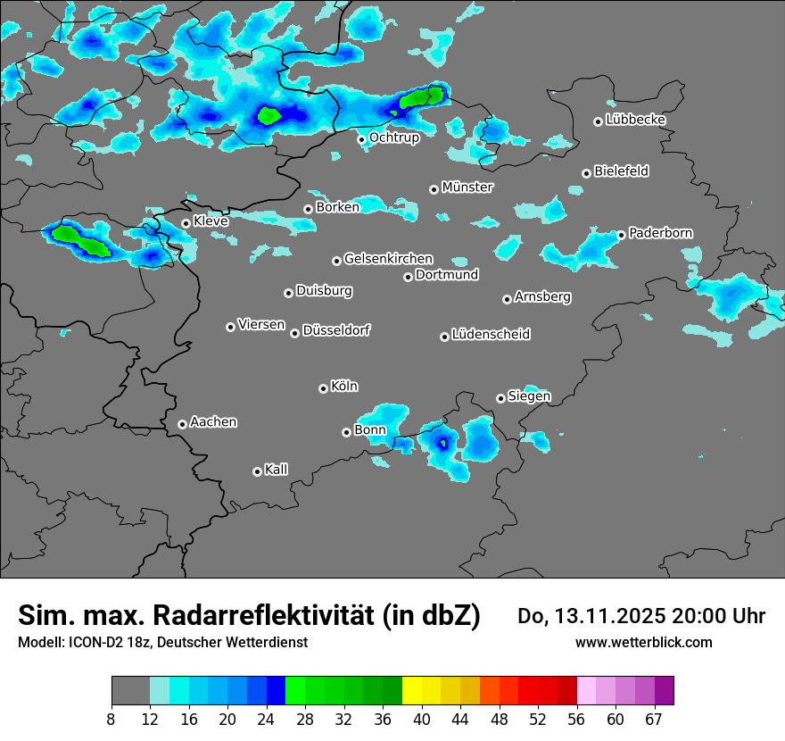 Modellkarten Simuliertes Radarbild