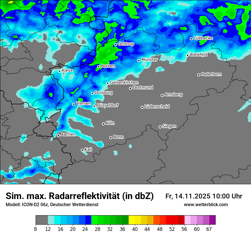 Modellkarten Simuliertes Radarbild