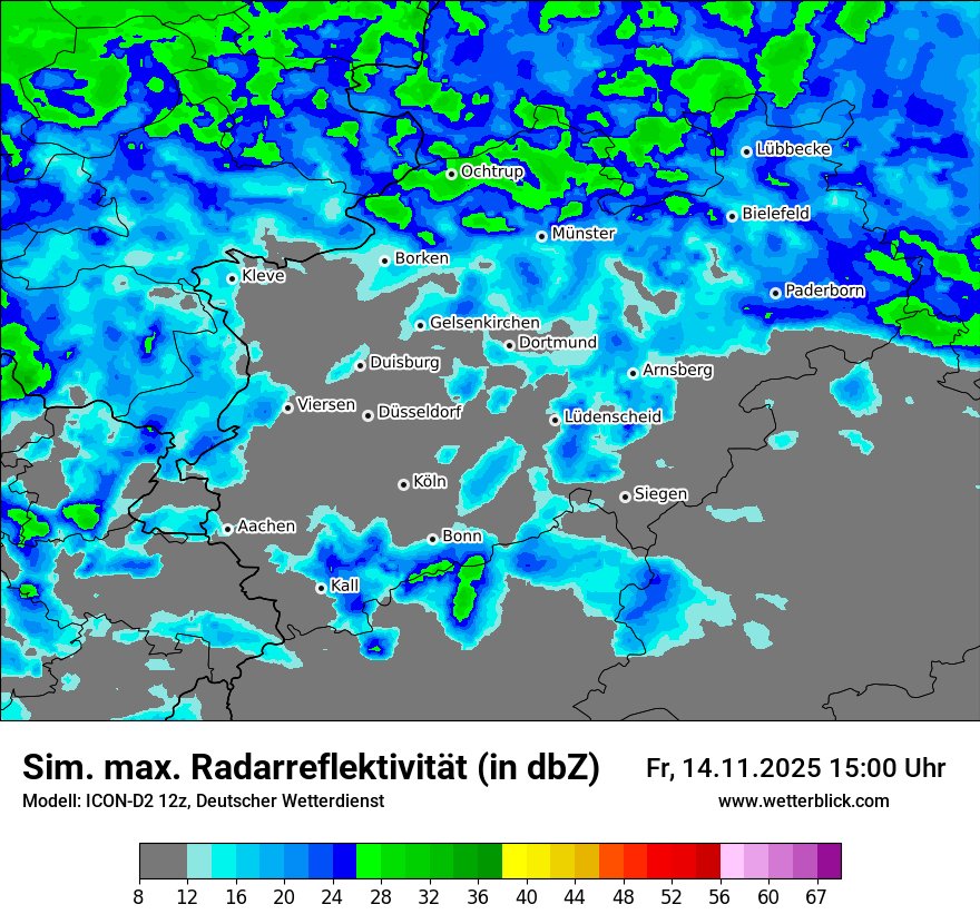 Modellkarten Simuliertes Radarbild