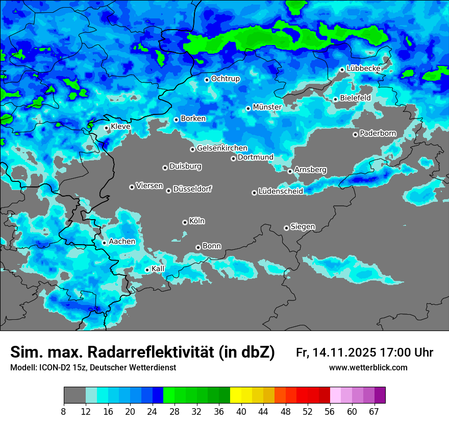 Modellkarten Simuliertes Radarbild
