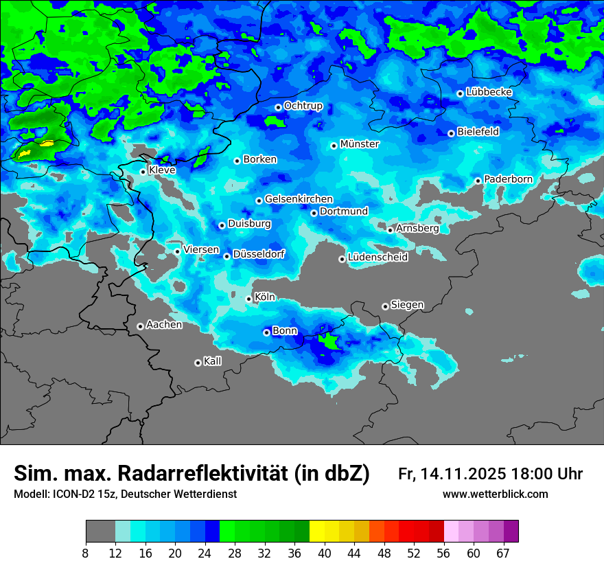 Modellkarten Simuliertes Radarbild