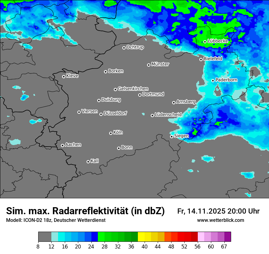 Modellkarten Simuliertes Radarbild