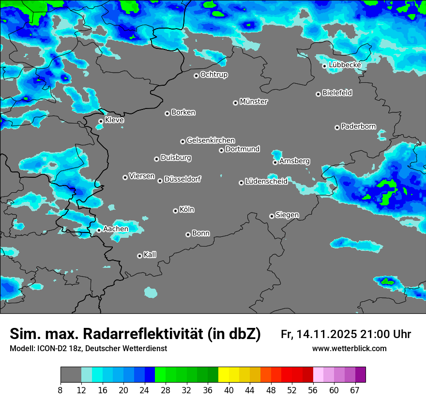 Modellkarten Simuliertes Radarbild