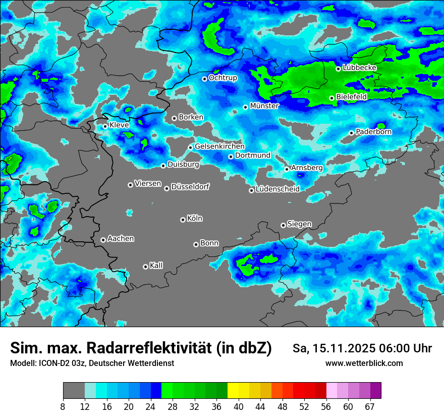 Modellkarten Simuliertes Radarbild