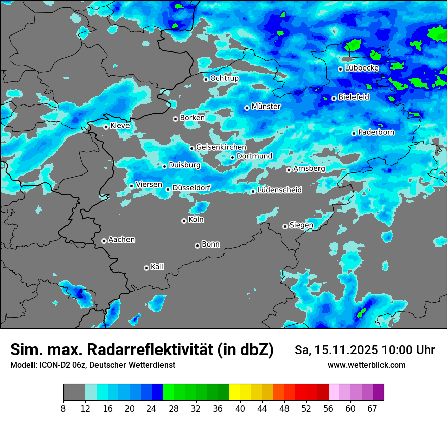 Modellkarten Simuliertes Radarbild