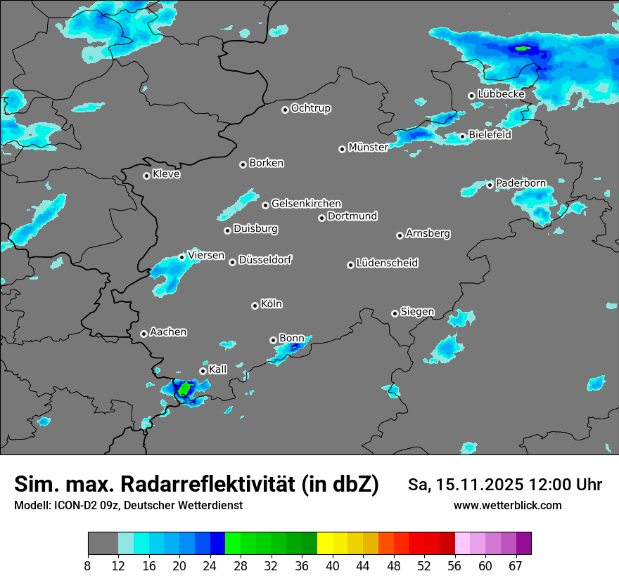 Modellkarten Simuliertes Radarbild