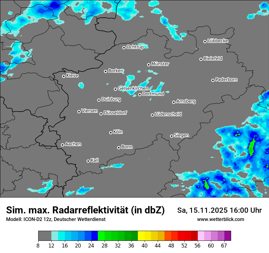 Modellkarten Simuliertes Radarbild