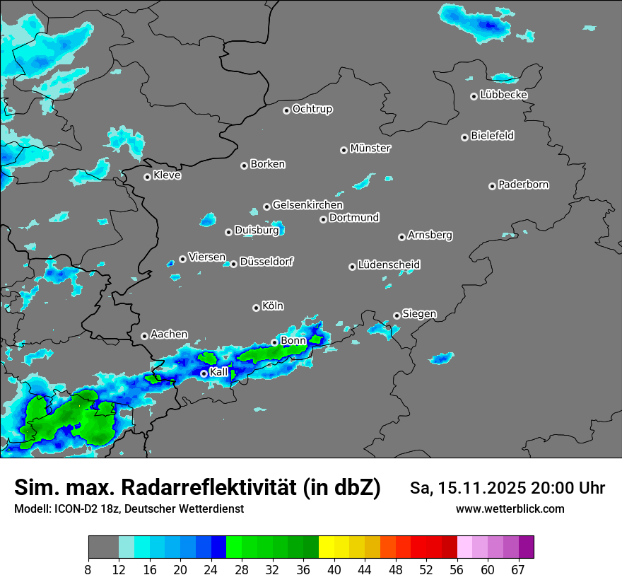 Modellkarten Simuliertes Radarbild