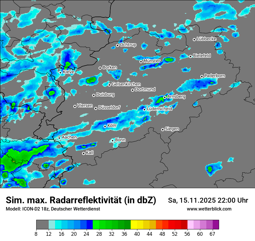 Modellkarten Simuliertes Radarbild