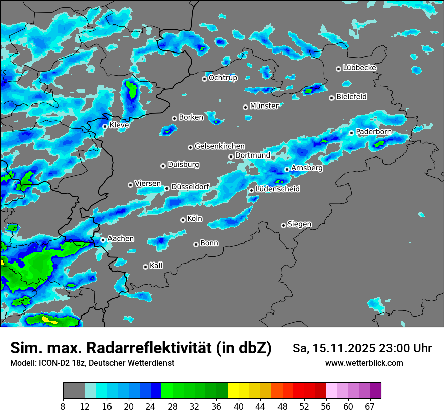 Modellkarten Simuliertes Radarbild