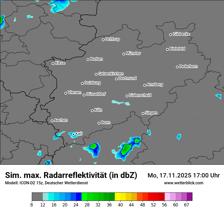 Modellkarten Simuliertes Radarbild