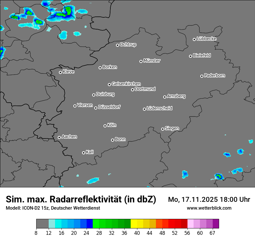Modellkarten Simuliertes Radarbild
