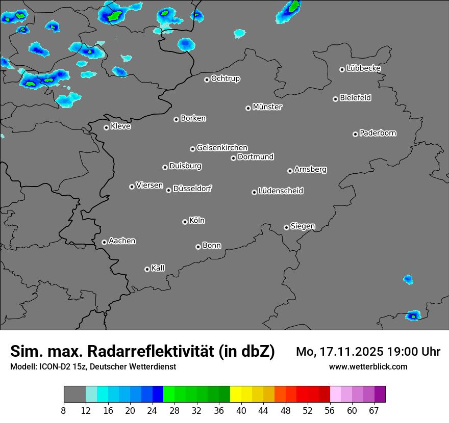 Modellkarten Simuliertes Radarbild