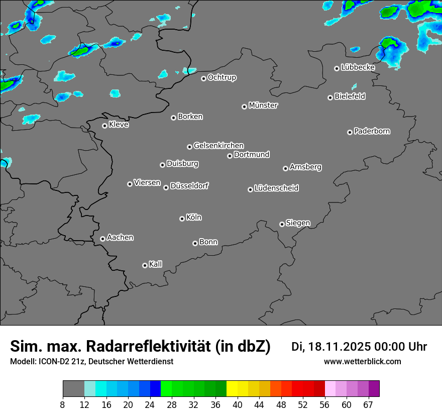 Modellkarten Simuliertes Radarbild