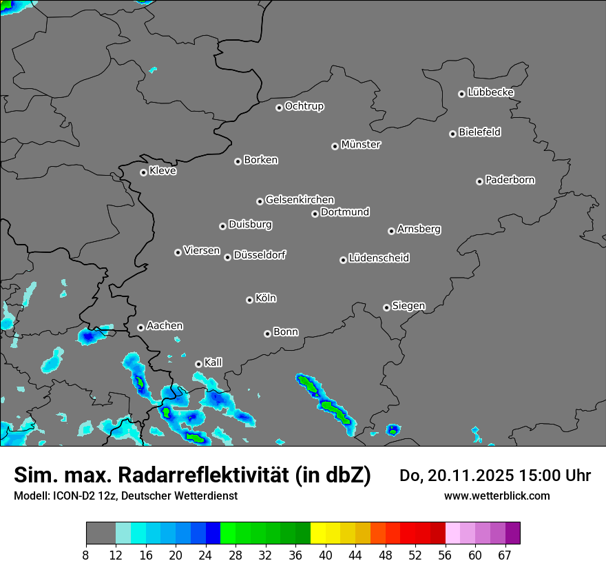 Modellkarten Simuliertes Radarbild
