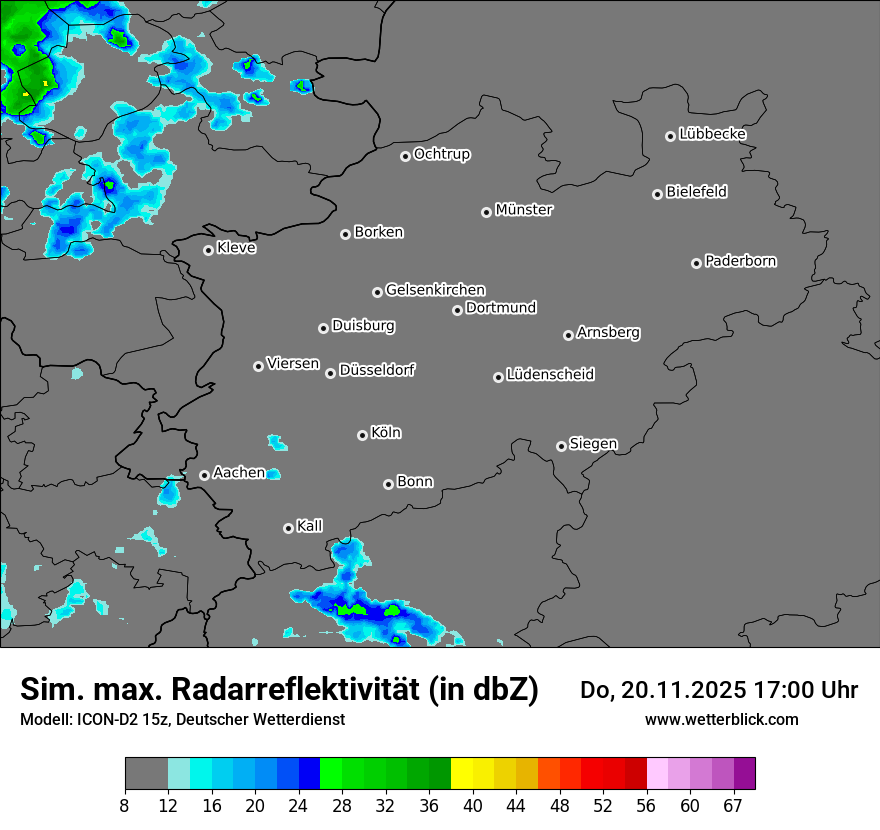 Modellkarten Simuliertes Radarbild