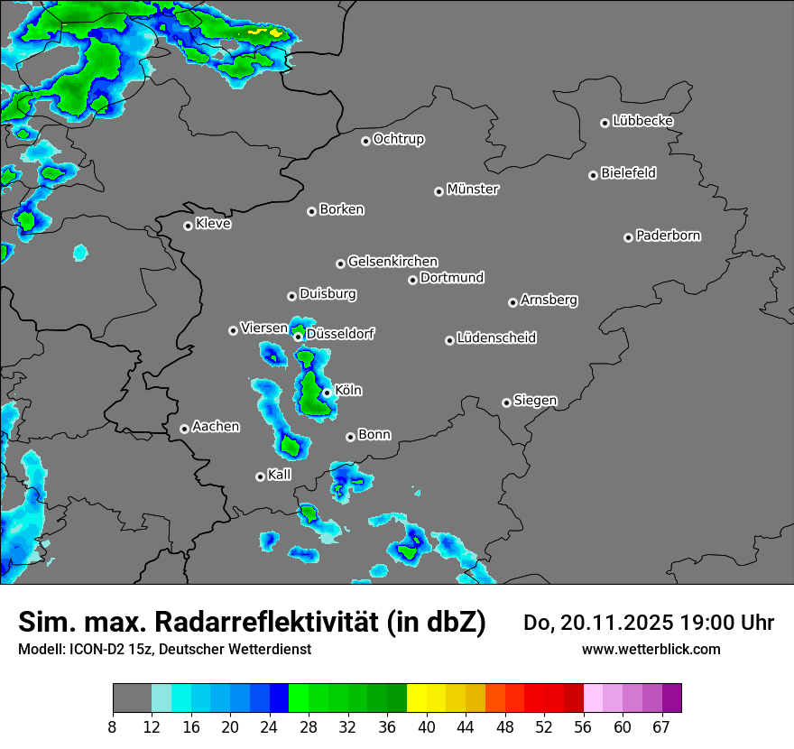 Modellkarten Simuliertes Radarbild