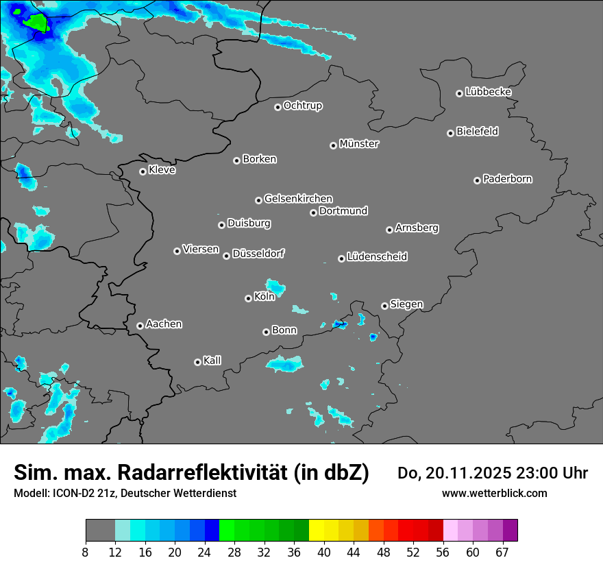 Modellkarten Simuliertes Radarbild