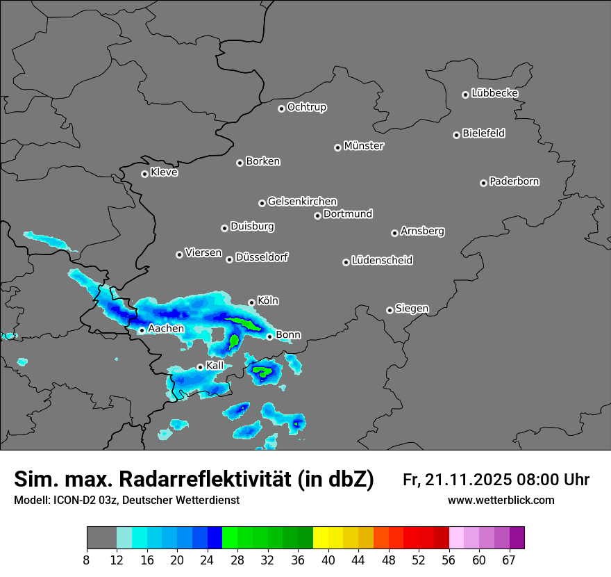 Modellkarten Simuliertes Radarbild