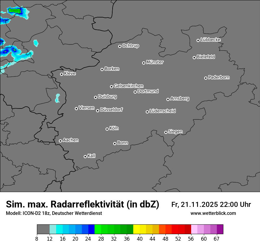 Modellkarten Simuliertes Radarbild