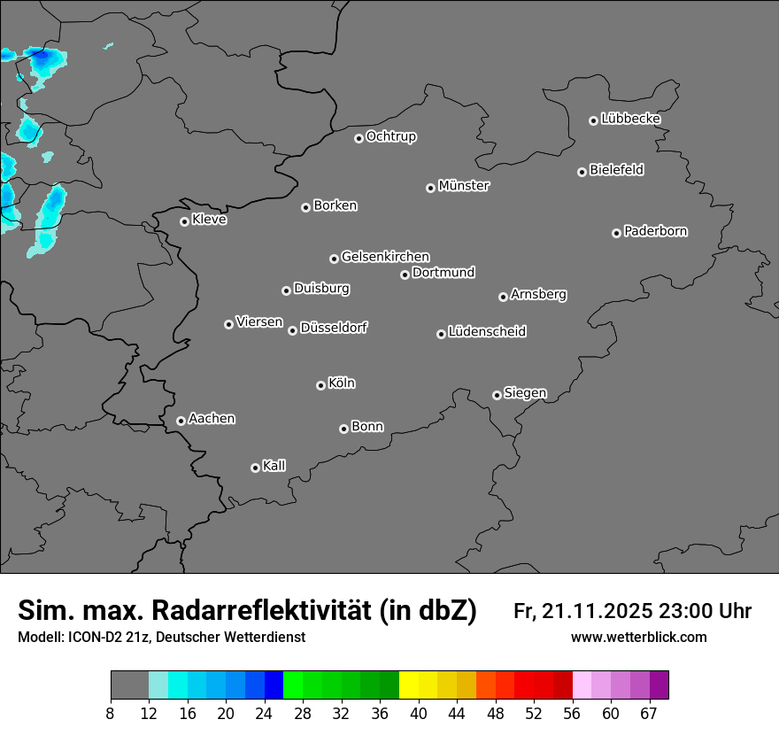 Modellkarten Simuliertes Radarbild