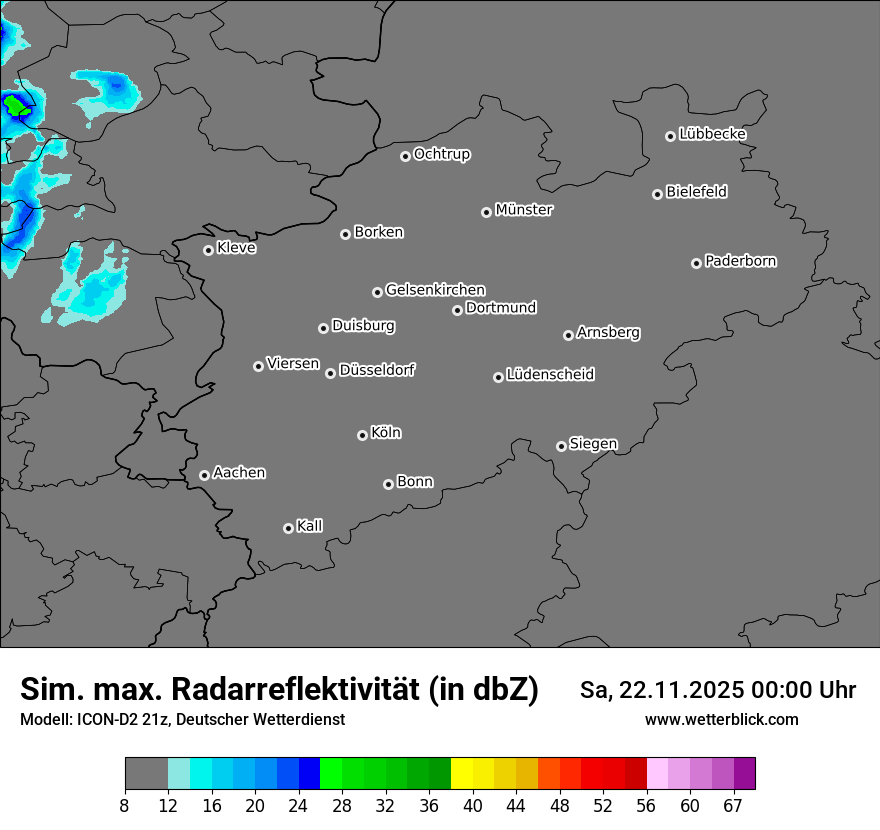 Modellkarten Simuliertes Radarbild