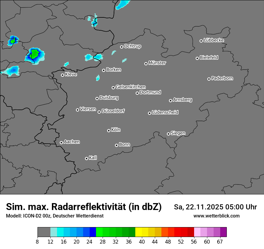Modellkarten Simuliertes Radarbild