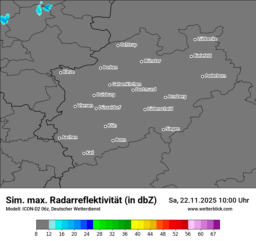 Modellkarten Simuliertes Radarbild