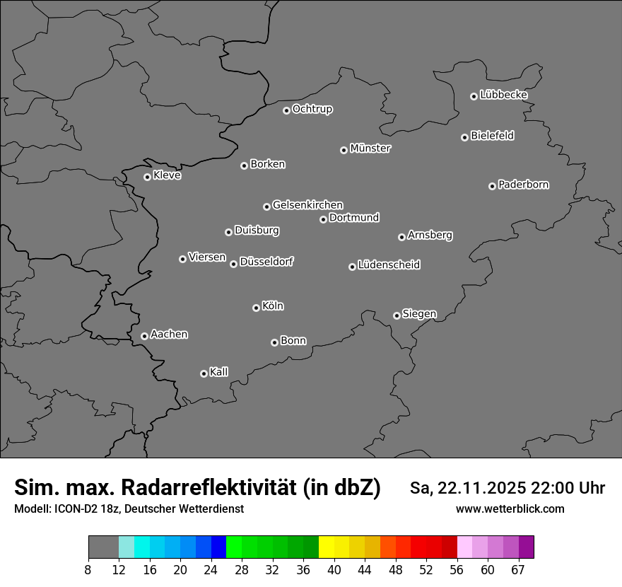 Modellkarten Simuliertes Radarbild