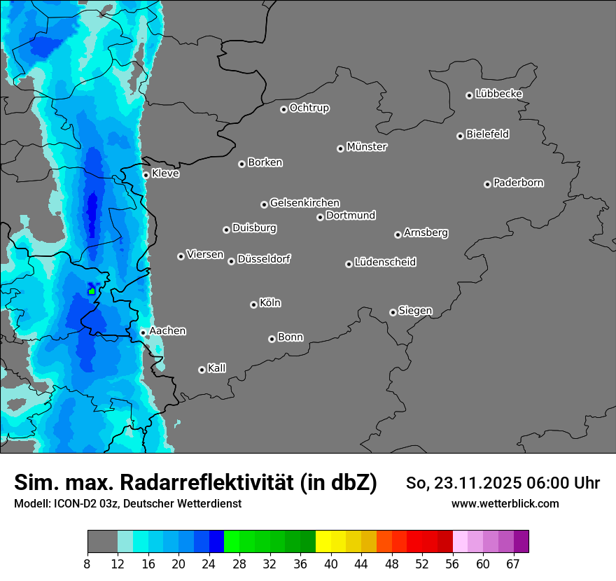 Modellkarten Simuliertes Radarbild