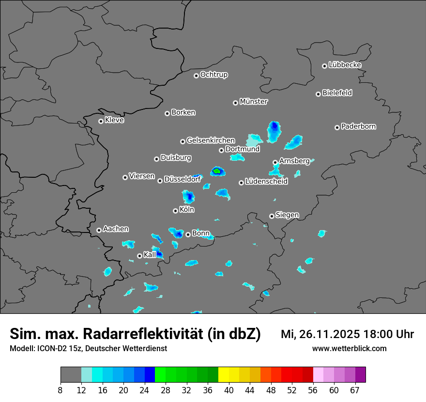 Modellkarten Simuliertes Radarbild