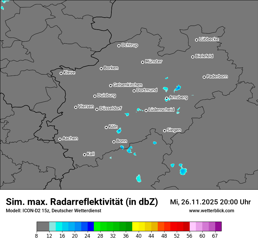 Modellkarten Simuliertes Radarbild